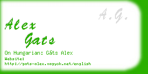 alex gats business card
